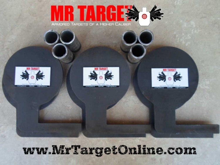 USA MADE AR500 Steel Target Dueling Tree DIY Kit 6pc 4" x 3/8" Pad with Tubes 